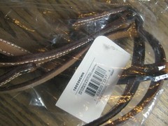 Formay Western Leather Browband Headatall 5/8″ Double & Stitched Chestnut Sealed