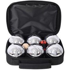 Bocce Ball Set 6 Metal Balls w/ Jack & Bag for Outdoor Beach Lawn Backyard Games