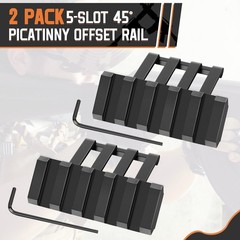 Picatinny Offset Rail Mounts, 45 Degree 3 4 5 Slots Offset Picatinny Rails 45…