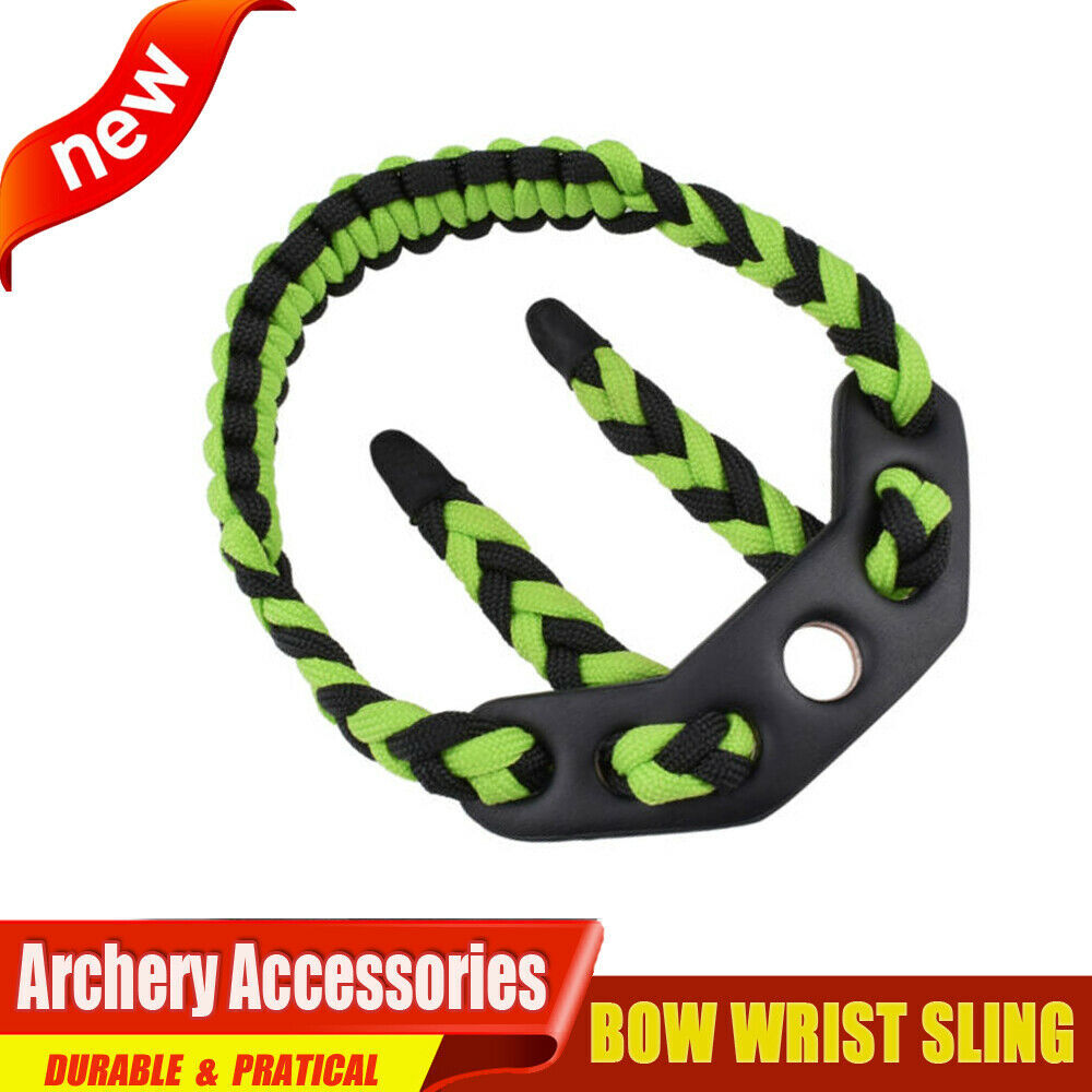 1X Bow Wrist Sling Camo Green For Compound Bow Hunting Shooting Free shipping US