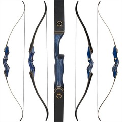 60″ Takedown Recurve Bow 25-50lbs Archery Hunting Bow Arrows Target Practice RH