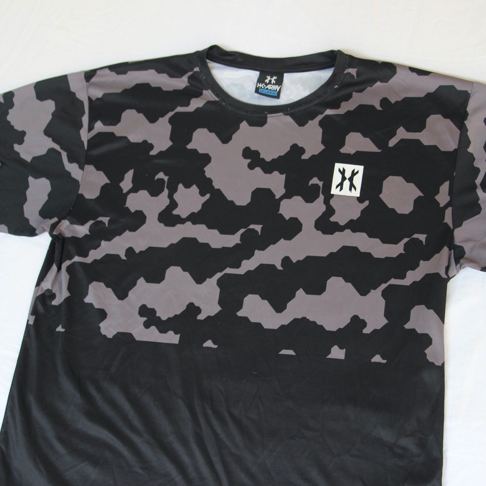 HK Army Paintball Jersey Shirt Mens 3XL Hostile Kids Black Gray Camo Camouflage