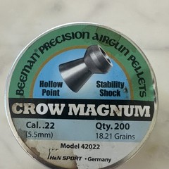 Beeman Crow Magnum .22 Hollow Point Pellets Model 42022 Qty 200