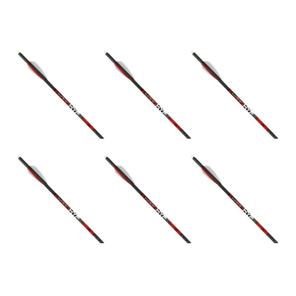 Killer Instinct HYPR V 20 Inch Black Crossbow Bolts with 3 Inch Vanes 6 Pack