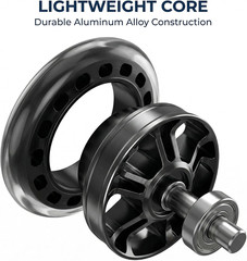 Scooter Wheels – Quality Pair of 2pcs 100mm Stunt Scooter Wheels for Smooth Ride