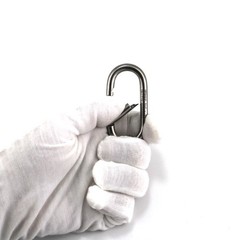 4 Pack 1/4″ 2.36″ Heavy Duty Carabiner Clip Spring Snap Hook Stainless Steel