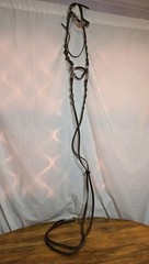 Vintage Horse Western Headstall With Silver Concho marked Alpaca Mexico