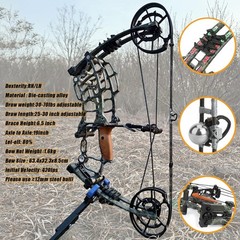 Dual-use Compound Bow Set – Compound Bows for Archery Arrows & Slingshot Stee…