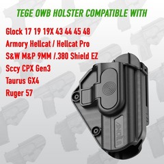 Adjustable Holster for Glock 17 19 19X 43 44 45 48 / Hellcat Pro/Ruger 57 / S…