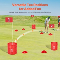 VEVOR Backyard Golf Game 9 Hole Portable Outdoor Bucket Golf Game for Kids and