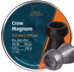 H&N BULK Crow Magnum 500 Count HOLLOW POINT 4.5mm .177 Caliber Pellets GERMANY B