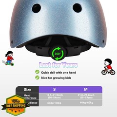 Kids Bike Helmet Set Skateboard Knee Pads – Kids Helmet Elbow Pads Wrist Guar…