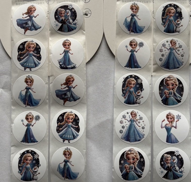 32pcs Winter Princess Theme Decorative Stickers (1″ x 1″)⁠