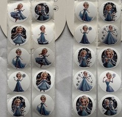 32pcs Winter Princess Theme Decorative Stickers (1″ x 1″)⁠