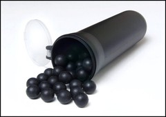 125 ULTRA Premium BLACK .68 Reusable Rubber Paintless paint Balls w/POD