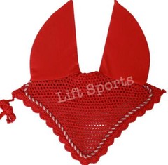 27 Colors Horse Fly Bonnet Ear Net Veil Mask Hood Hand Made Cotton Crochet New