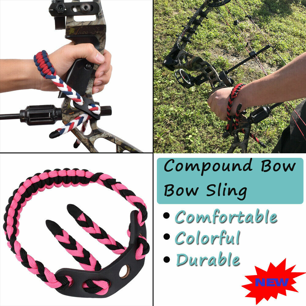 1X Wrist Sling Strap Braid for Archery Compound Bow Hunting Outdoor 5 Color NEW
