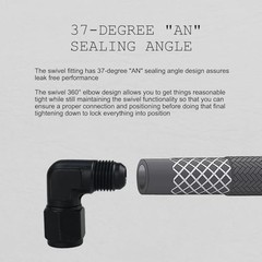 8AN Female to AN8 Male Flare 90 Degree Swivel Fitting 8AN to 8AN Female to Male
