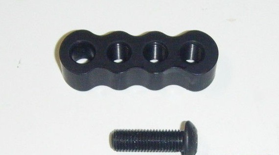 DAVIS STABILIZER OFFSET BRACKET – 4 hole-Black( three tapped-one hole.