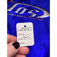 Tilos Shirt Mens Medium Racing Color Block Performance Short Sleeve Blue