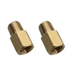 2PCS 1/8 BSPT Male to 1/8-27 NPT Female, Thread Adapter for Gauge