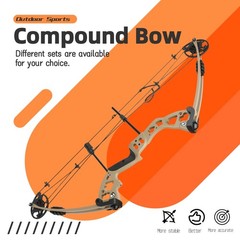 30-55 LBS Archery Compound Bow Fishing Set Beginners Hunting Target Shooting