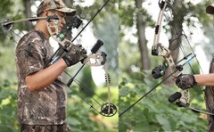 Archery Compound Bow Fishing Set 30-55lbs Bowfishing Reel Shooting Hunting RH LH