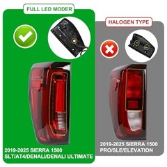 LED Tail Light Assembly Compatible with 2019-2024 Left Driver Side LED Type