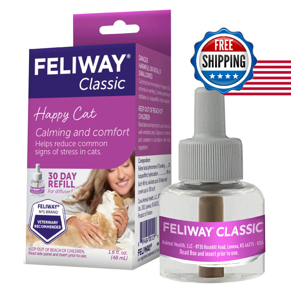 Feliway Classic Cat Calming Diffuser Refill 1 Pack 30 Day Cat Pheromone
