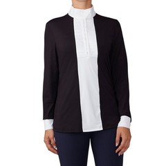 Ovation Elegance Grace Ladies Long Sleeve Show Shirt XS- Black And White NWT