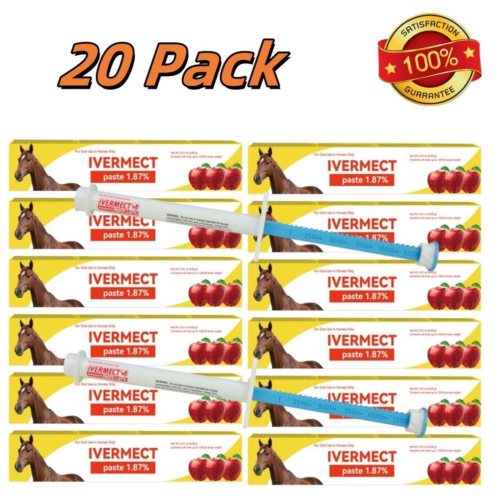 20 Pack In Box Paste Horse Dewormer Apple Flavor wormer EXP 01/2028
