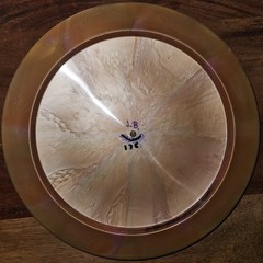 Discraft Titanium Nuke Distance Driver Golden Swirl Rainbow Star 175g