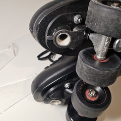 Riedell 121 Ex With 62mm Roller Bones Wheels. Black Leather Mens 11.5