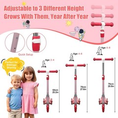 Kick Scooters for Kids 3-5 5-7 Years Age – Handlebars Flexible Steer,Height Adju