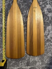 Vintage NAVAJO BRAND Wood Canoe Paddles Set Of 2 Size 41” Long