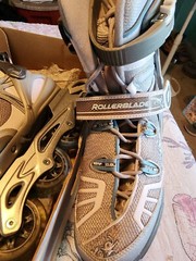 Spark 84 W Rollerblades Size 9 Silver/Blue New With Tags In Box