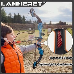 Lanneret Youth Compound Bow Set 15-29lbs 19-28in Aluminum Carbon Fiber