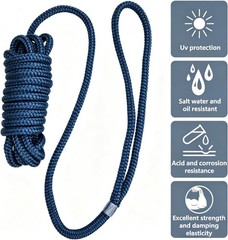 4 Pack 3/8″ x 15’ Boat Dock Lines for Boat & Pontoon, Premium Marine- Grade D…