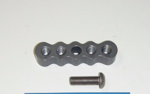 DAVIS STABILIZER OFFSET BRACKET – 5 hole-Pewter( four tapped-one hole center)
