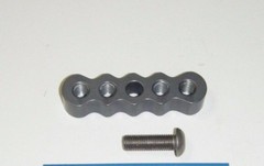 DAVIS STABILIZER OFFSET BRACKET – 5 hole-Pewter( four tapped-one hole center)
