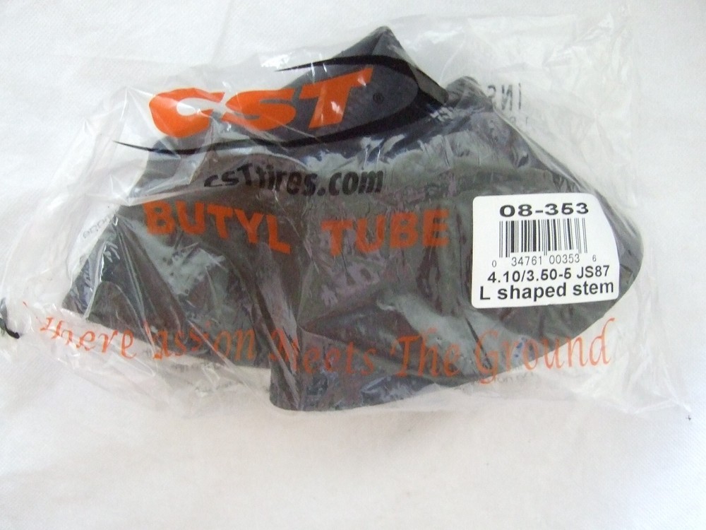 CST 4.10/3.50-5 TUBE with JS87 L-Stem 90 degree, Rotary Corp part # 08-353