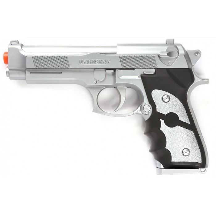 New Full Size UKARMS Spring M9 Airsoft Pistol M757S Handgun Gun w/ 6mm BB