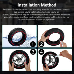 60/70-6.5 Scooter Tire, 10X2.50 Solid Scooter Tire 10 Inch Electric Rubber Tubel
