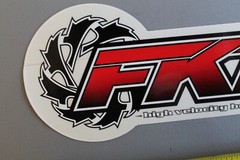 FKD Skateboard Bearings Fast Clear Black Red Z84D Vintage Skateboarding STICKER