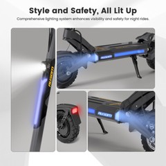 Ausom DT2 Pro Adult Electric Scooter,2*1100W Motor,52V 23.4Ah,115km Max Range,