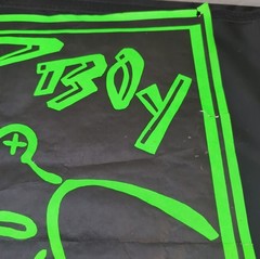 Vintage Bad Boy Club Poster Skateboard Surf Bmx 1980s Neon Green