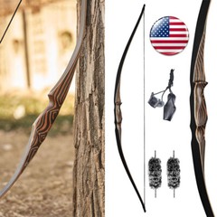 Archery 54″ Traditional Bow Hunting Longbow Handmade Recurve Bow 20-70lbs RH