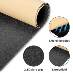 Grip Tape, 33″ x 9″, No Air Bubbles, Black Griptape for Skateboards & Scooters