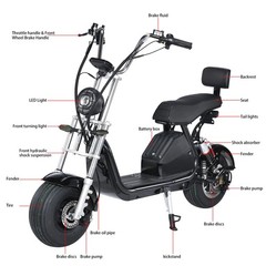 E bike Electric scooter for teenagers and adults, 2000W motor max speed 28PMH