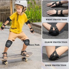 Kids/Youth Knee Pads and Elbow Pads Set for Kids 3-14 Years Boys Girls Protectiv